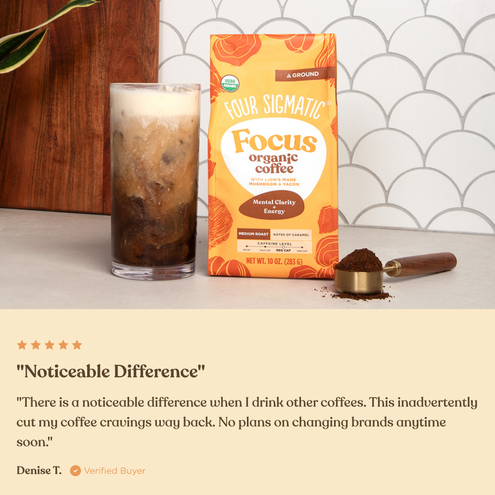 Focus Ground Coffee - Medium - Medium Roast Superfood Coffee Blend