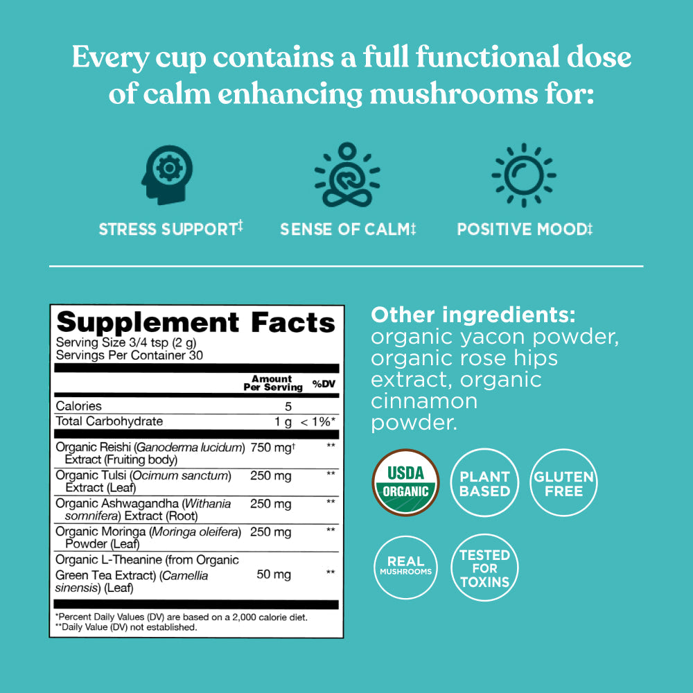 Calm Mushroom Blend - Calm Superfood Mushroom Powder