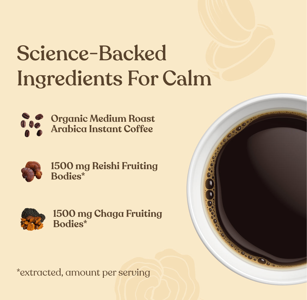 Calm Instant Coffee Packets - Calm Superfood Coffee Blend
