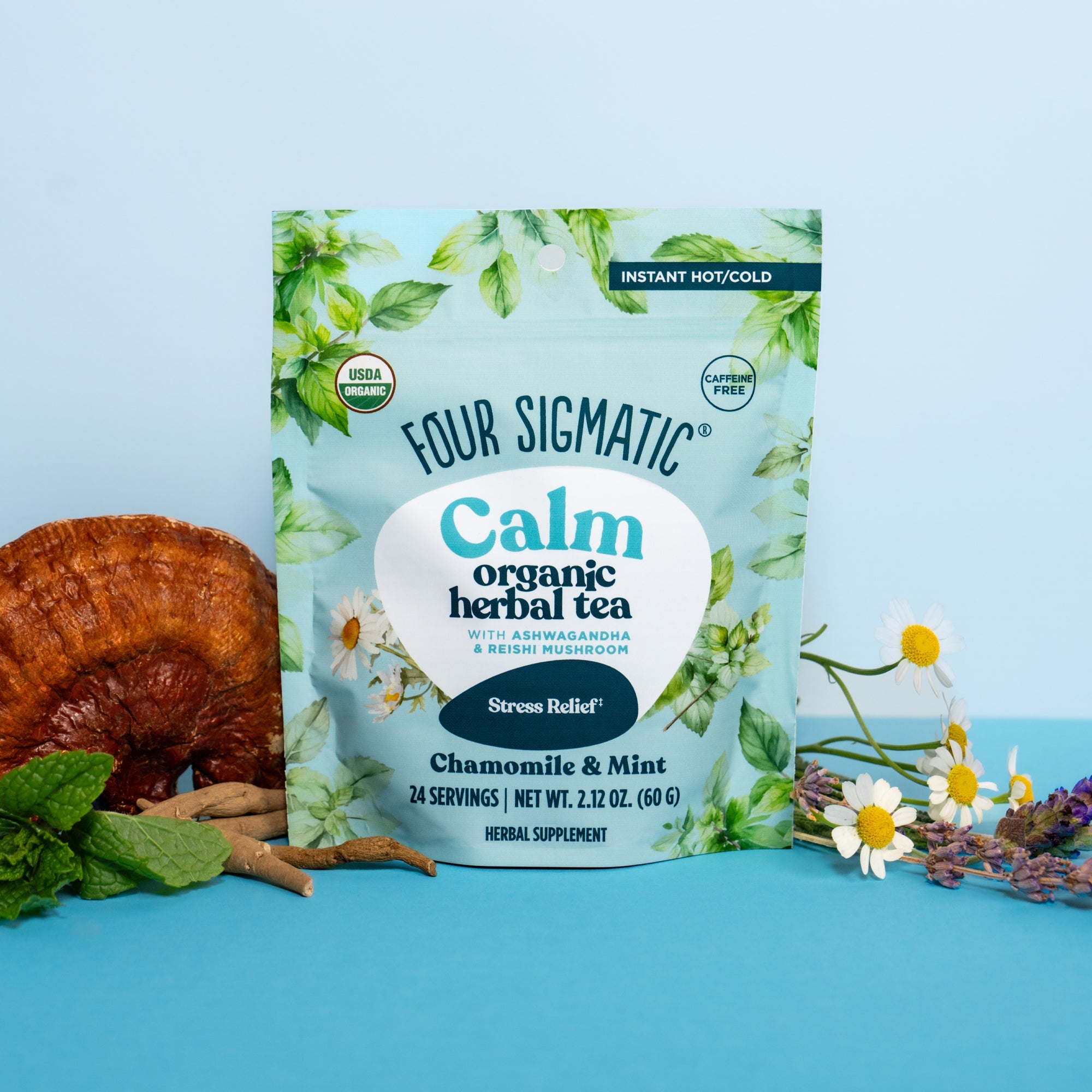 Calm Herbal Tea - Calm Mushroom Tea Blend