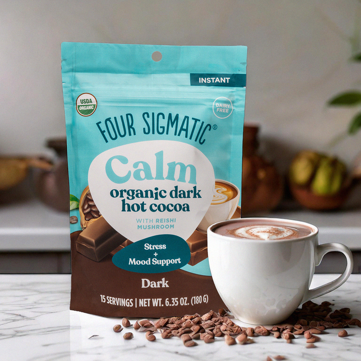 Calm Dark Hot Cocoa - Calm Cozy Cacao Blend