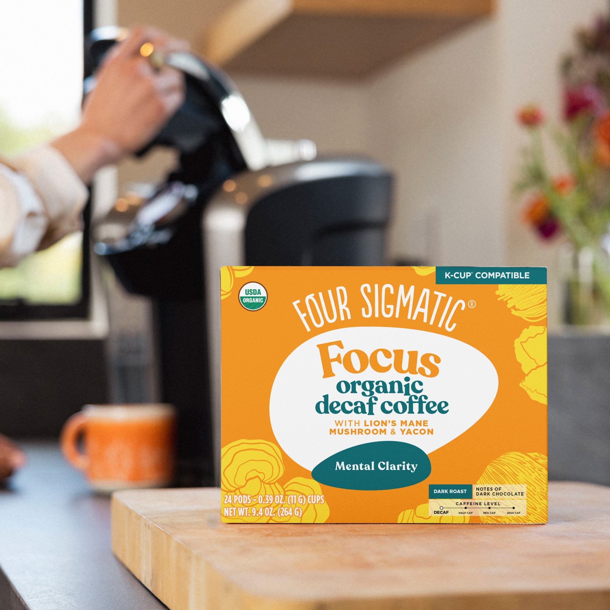 Focus Decaf Coffee Pods (24ct) - Focus Decaf Organic Coffee Pods