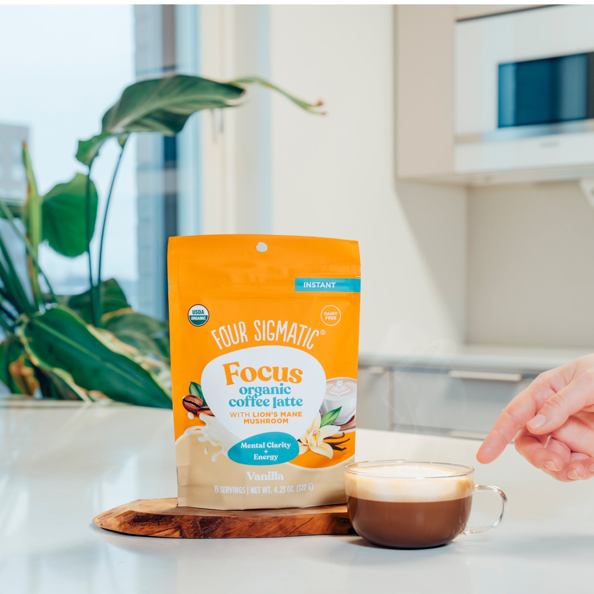 Focus Organic Coffee Latte - Vanilla - Vanilla Coffee Latte Daily Latte Blend