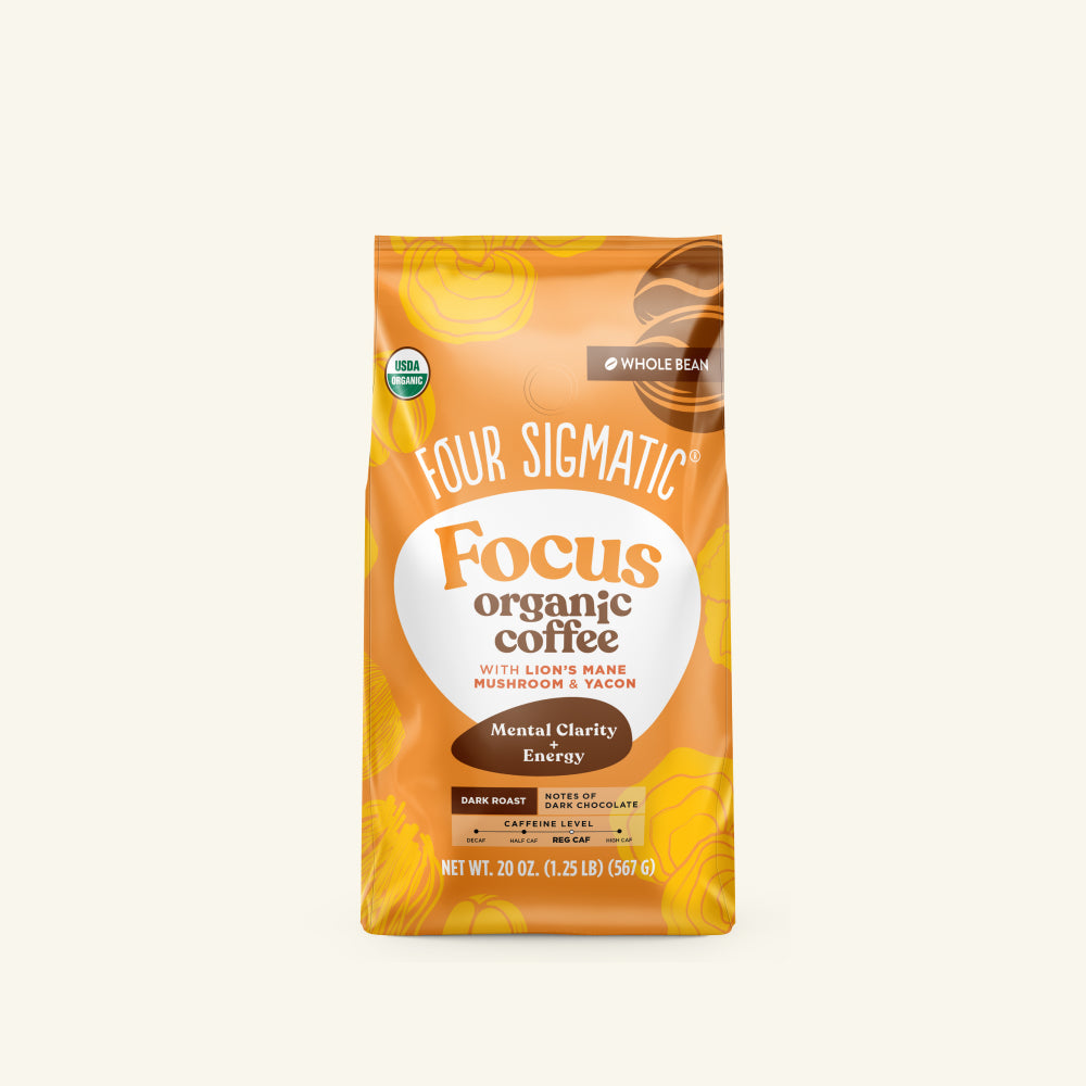 Focus Whole Bean Coffee - Dark (20oz) - Dark Roast Superfood Coffee Beans