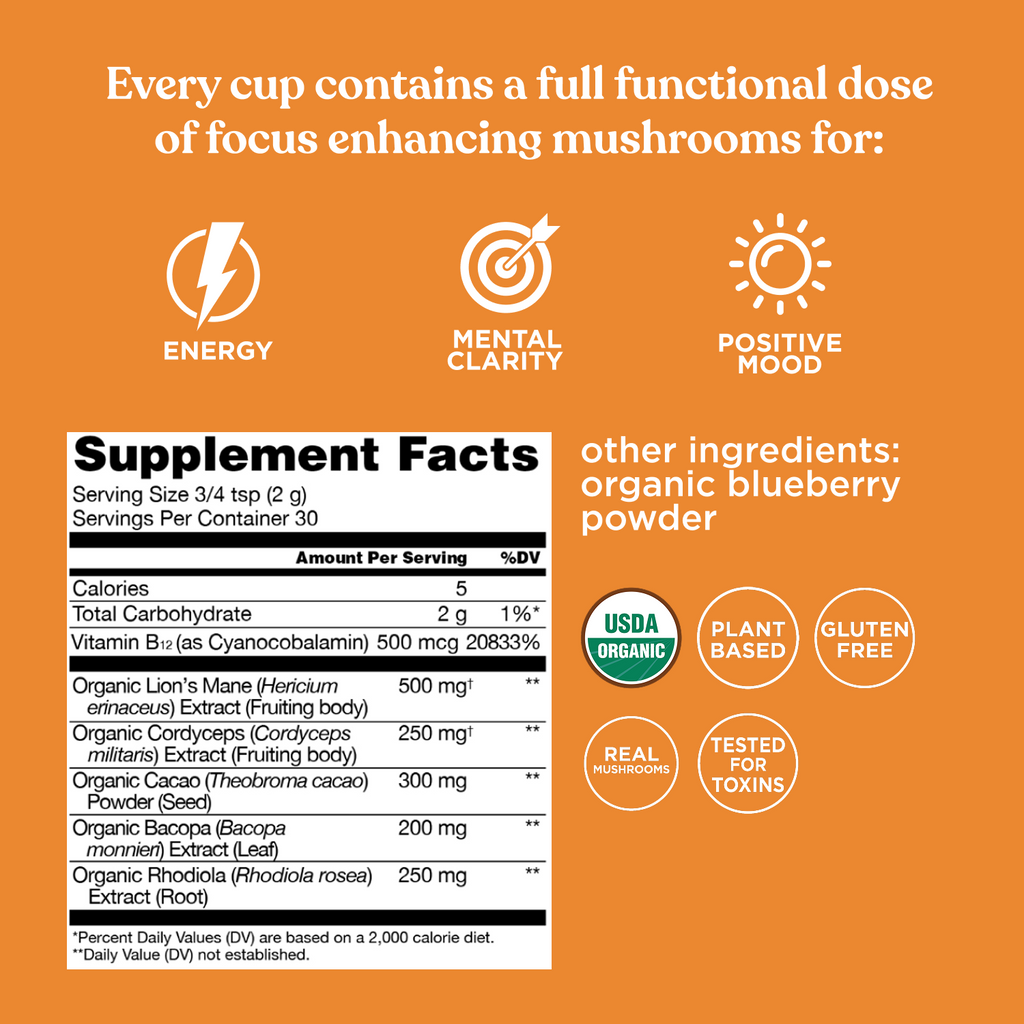 Focus Mushroom Blend - Focus Superfood Mushroom Powder