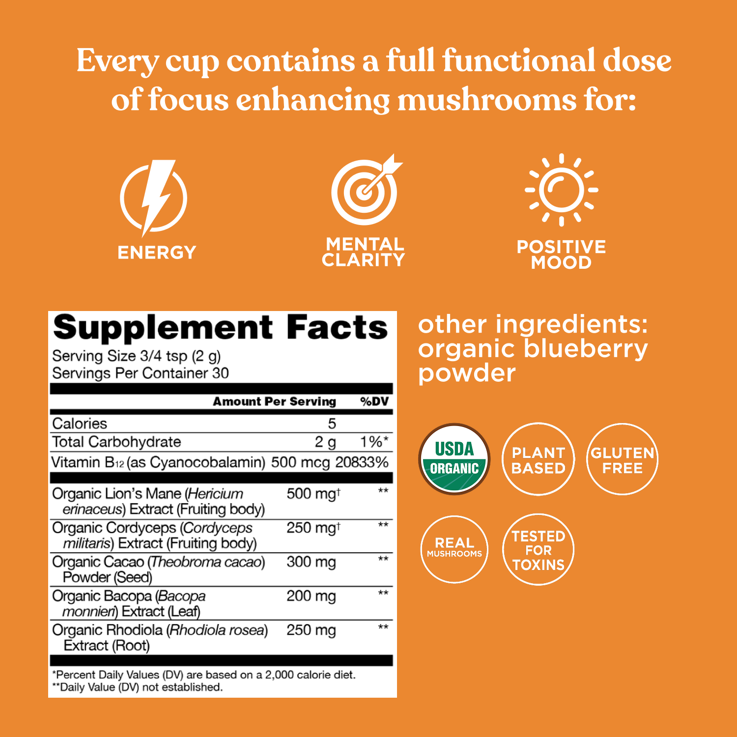 Focus Mushroom Blend - Focus Superfood Mushroom Powder