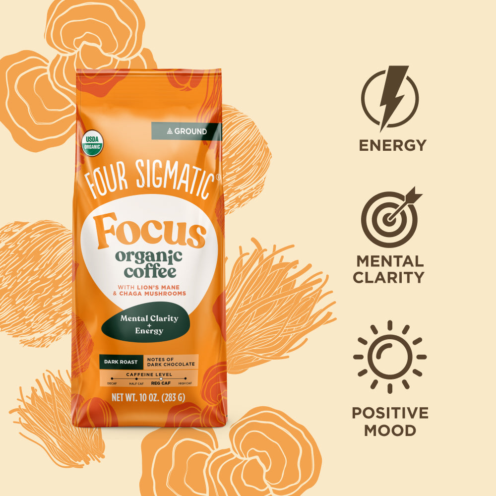 Focus Ground Coffee - Dark - Dark Roast Superfood Coffee Blend