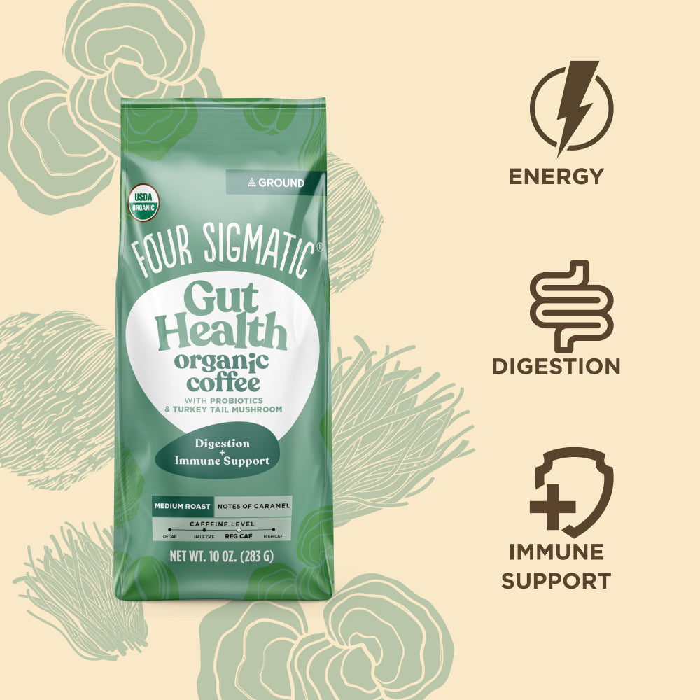 Gut Health Ground Coffee - Medium - Gut Health Medium Roast Superfood Coffee Blend