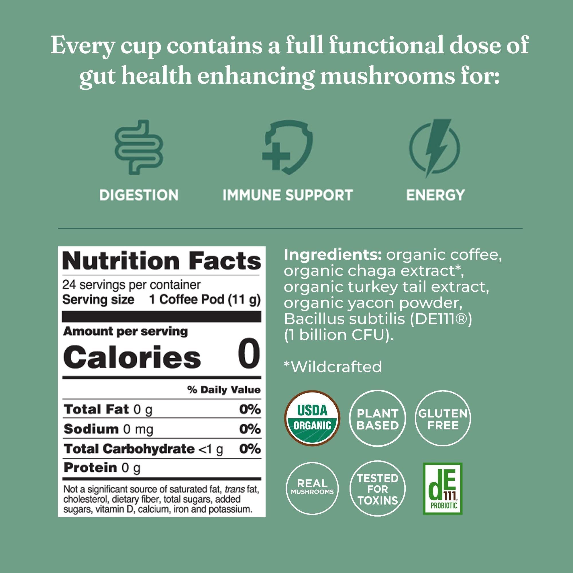Gut Health Coffee Pods (24ct) - Gut Health Organic Coffee Pods