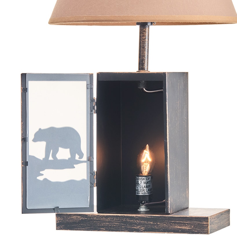 Woodland Animal Silhouette Tabletop Lamp