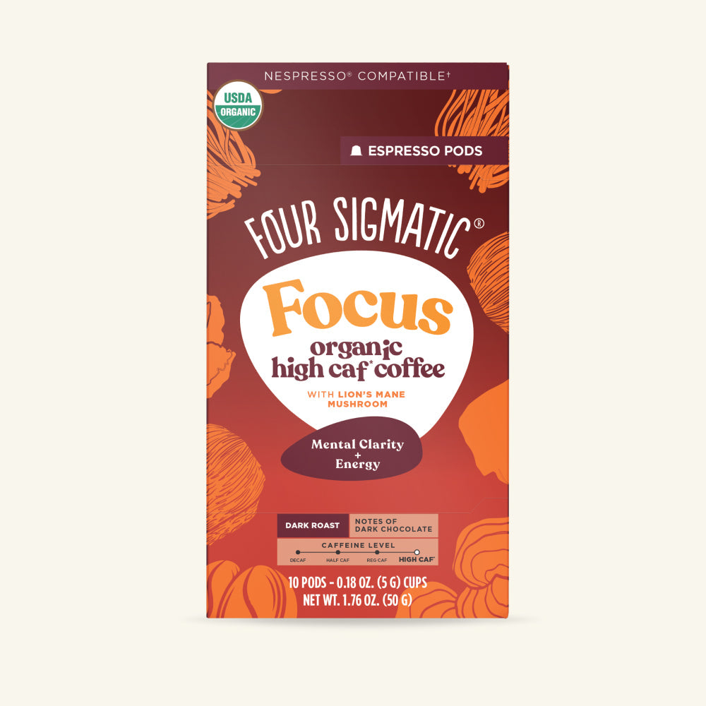 Focus Dark Roast High Caf Espresso Pods (10ct) - High Caf Dark Roast Daily Espresso Pods