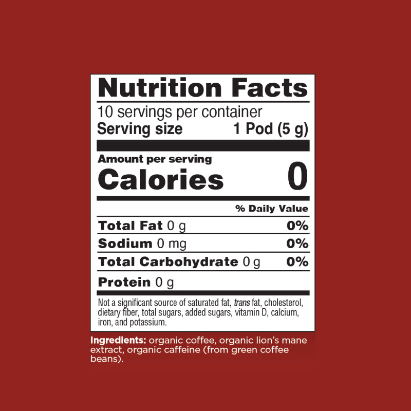 Focus Dark Roast High Caf Espresso Pods (10ct) - High Caf Dark Roast Daily Espresso Pods