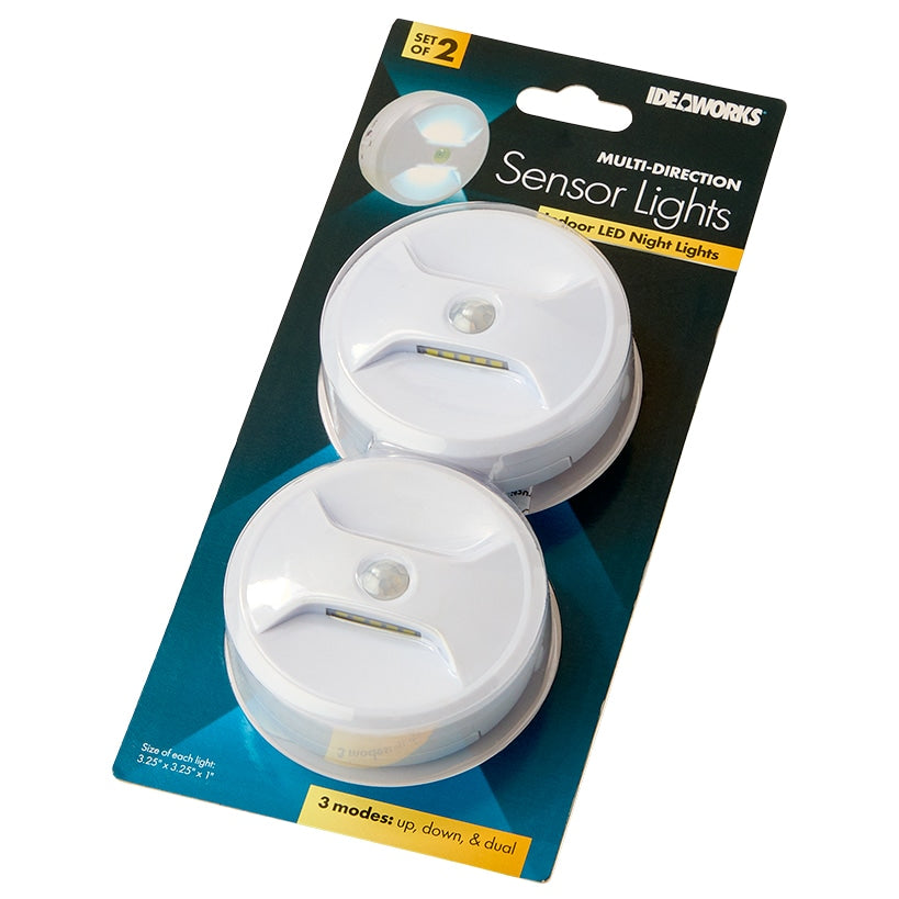 Ideaworks® Motion Sensor LED Night Lights - Multi Directional Set of 2