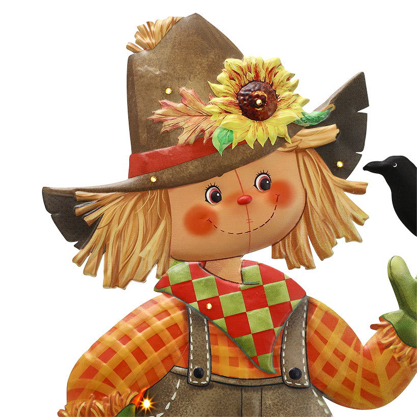 Halloween Lighted Standing Witch or Scarecrow Greeter