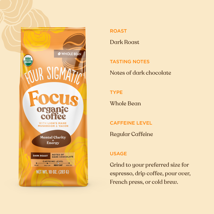Focus Whole Bean Coffee - Whole Bean Superfood Coffee Beans