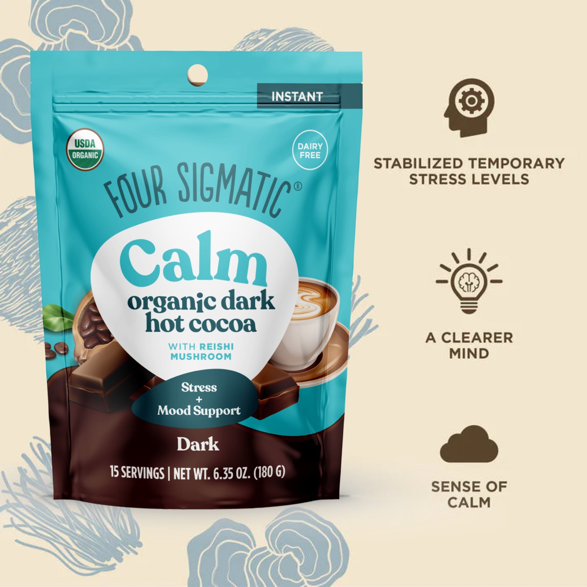 Calm Dark Hot Cocoa - Calm Cozy Cacao Blend