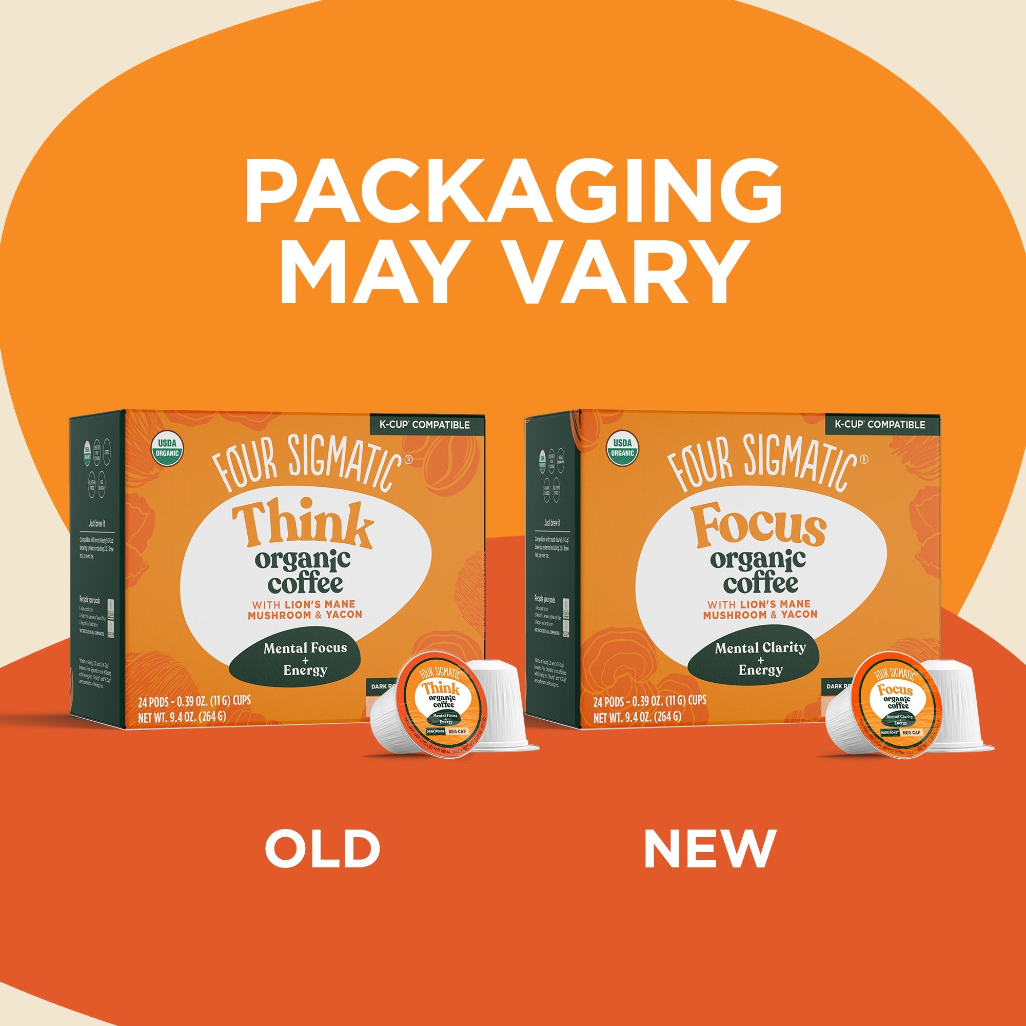 Focus Coffee Pods (24ct) - Focus Organic Coffee Pods