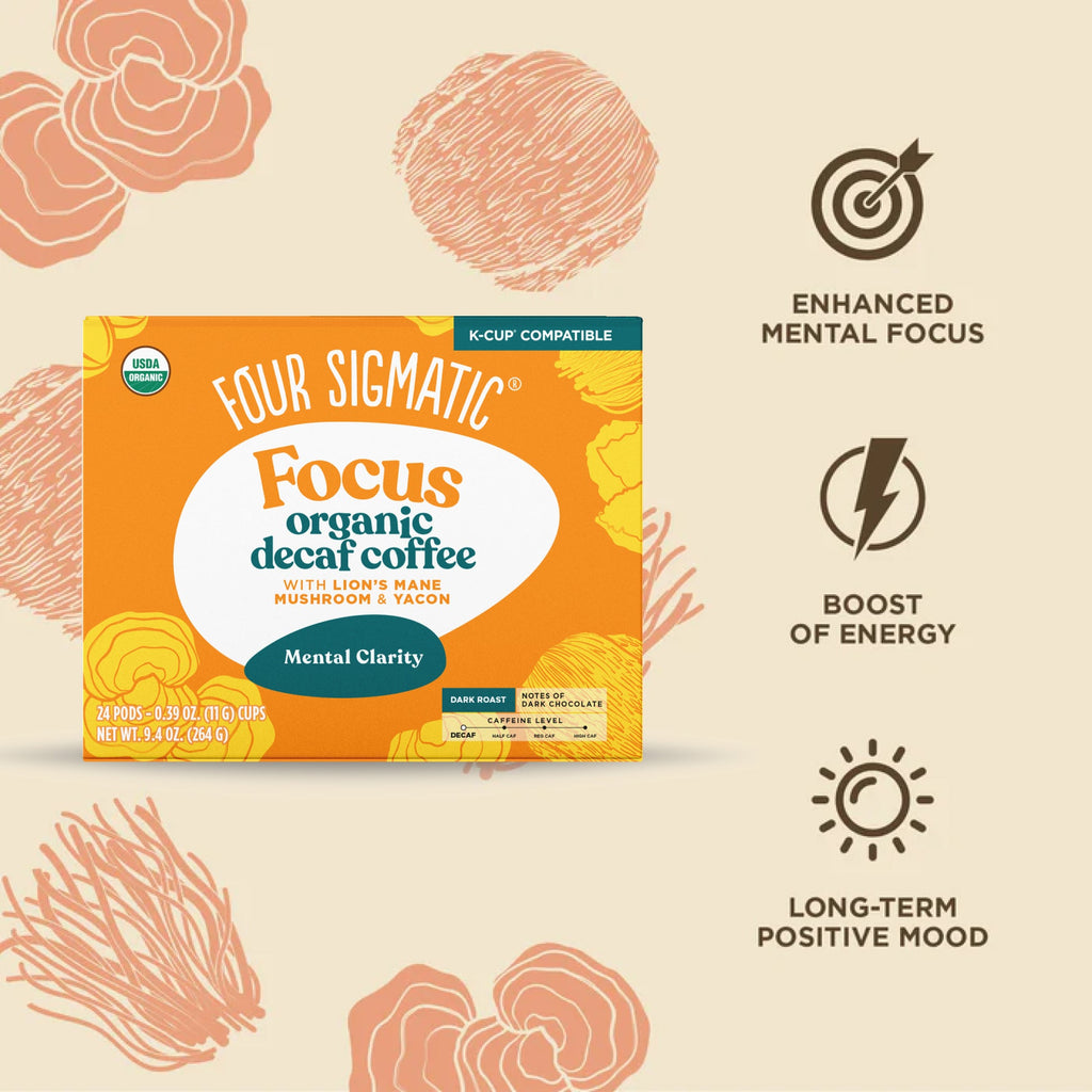 Focus Decaf Coffee Pods (24ct) - Focus Decaf Organic Coffee Pods