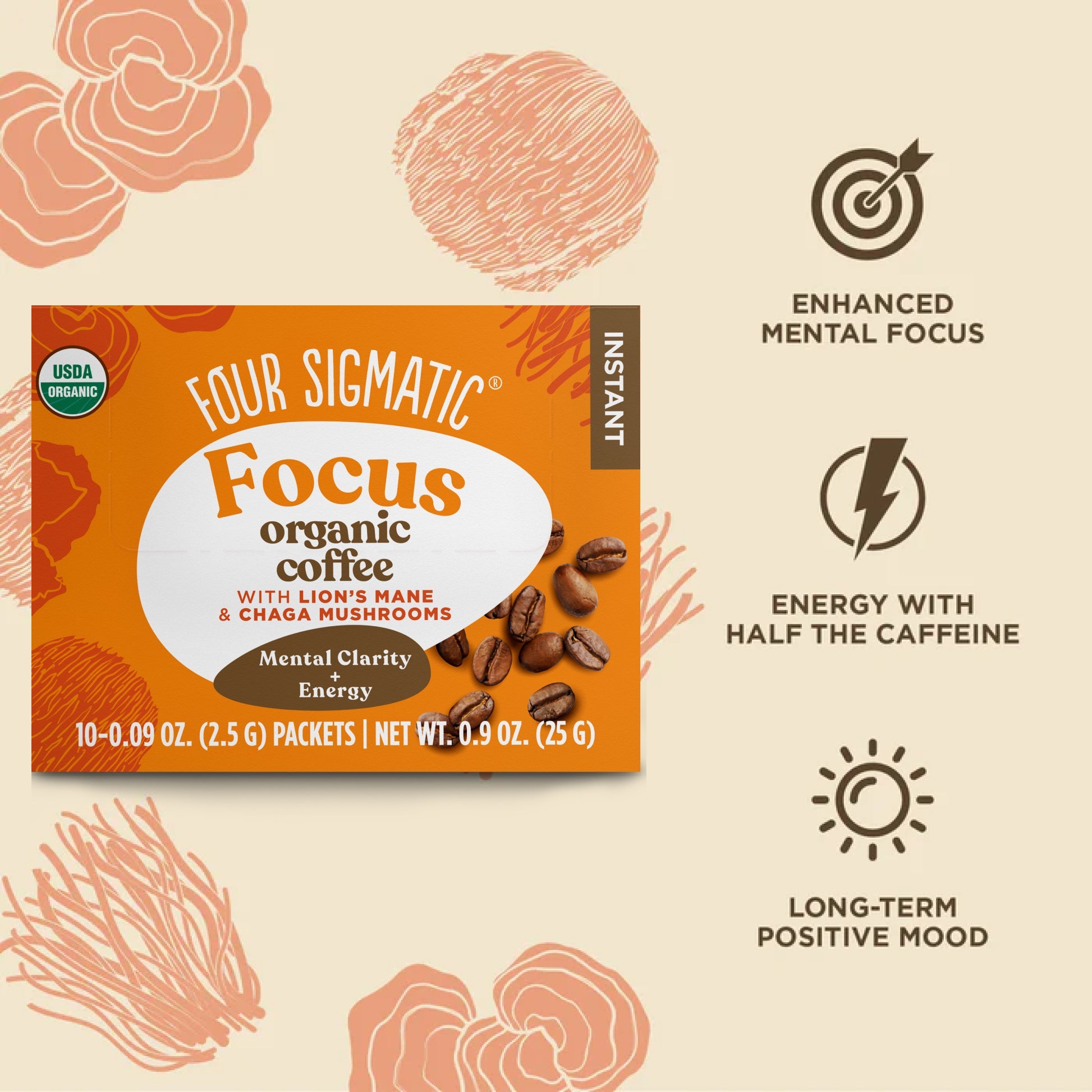 Focus Instant Coffee Packets - Focus Superfood Coffee Blend