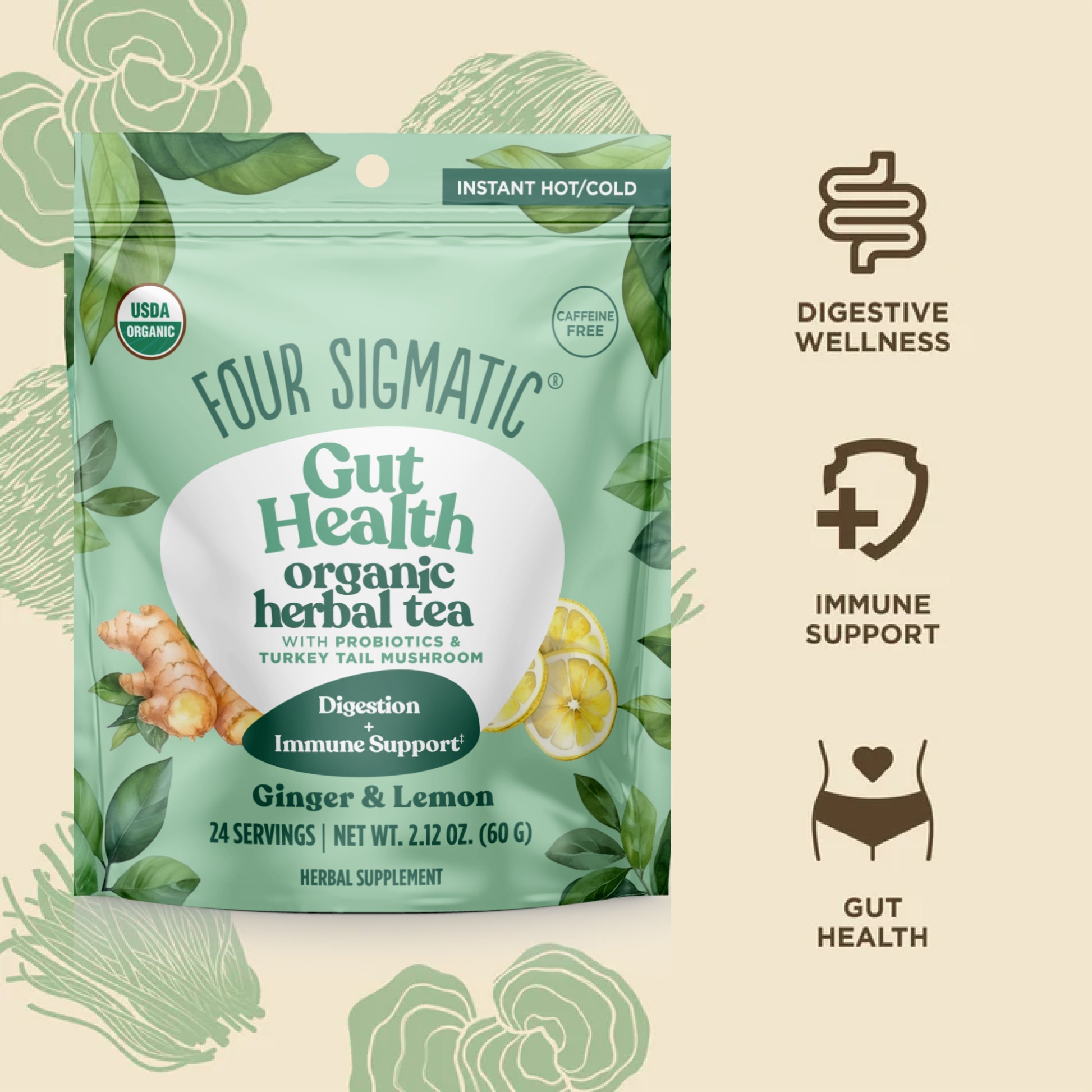 Gut Health Tea - Gut Health Mushroom Tea Blend