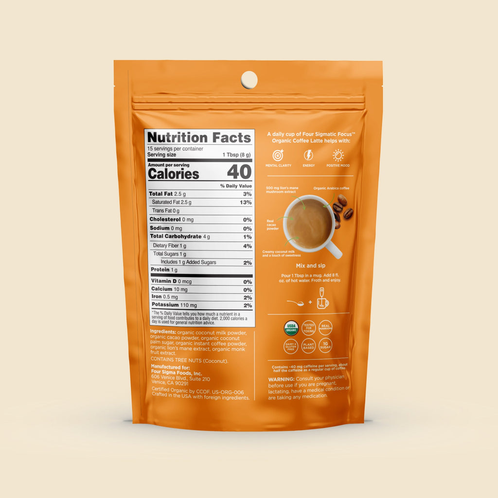 Focus Organic Coffee Latte - Mocha - Mocha Latte Daily Latte Blend
