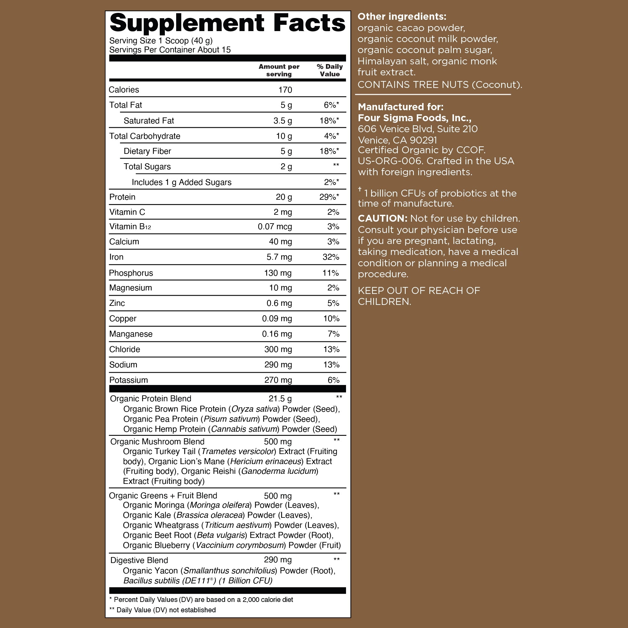 Plant-Based Protein – Chocolate - Chocolate Daily Protein Formula