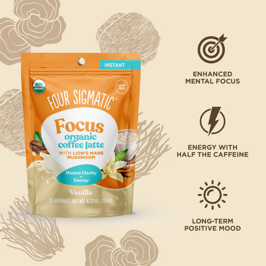 Focus Organic Coffee Latte - Vanilla - Vanilla Coffee Latte Daily Latte Blend