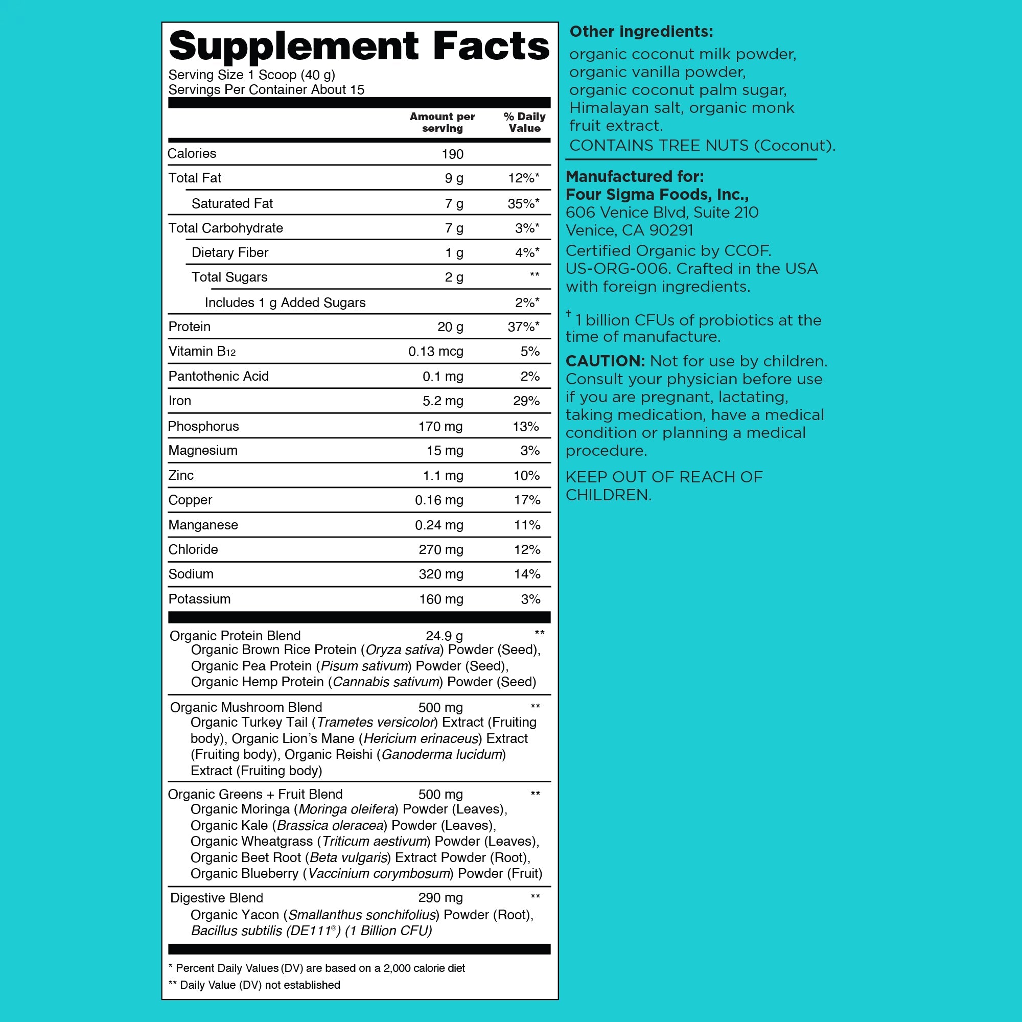Plant-Based Protein – Vanilla - Vanilla Daily Protein Formula